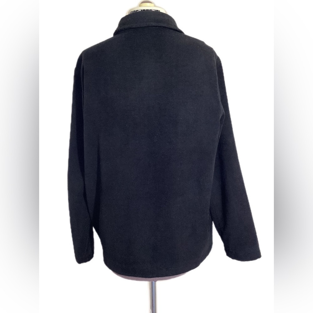 White Stag Black Embroidered 90s Shacket Cardigan Medium - Picture 4 of 12